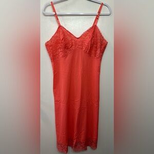 Vanity Fair Coral Lace Slip
